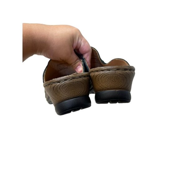 Josef Seibel Black Leather Clogs Comfort Chunky Sz 42 Studded US 11.5 - Picture 6 of 8